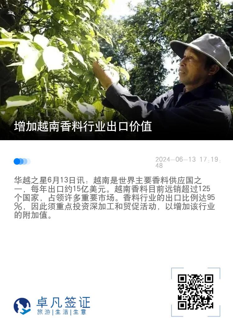 增加越南香料行业出口价值