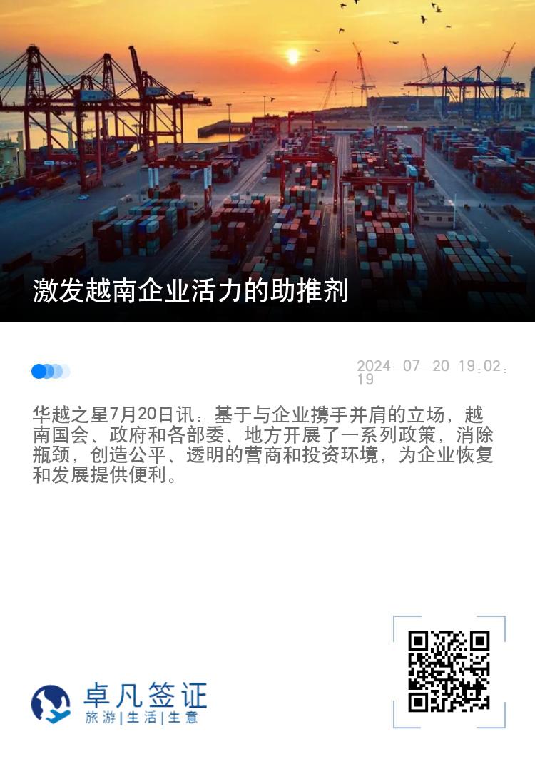 激发越南企业活力的助推剂