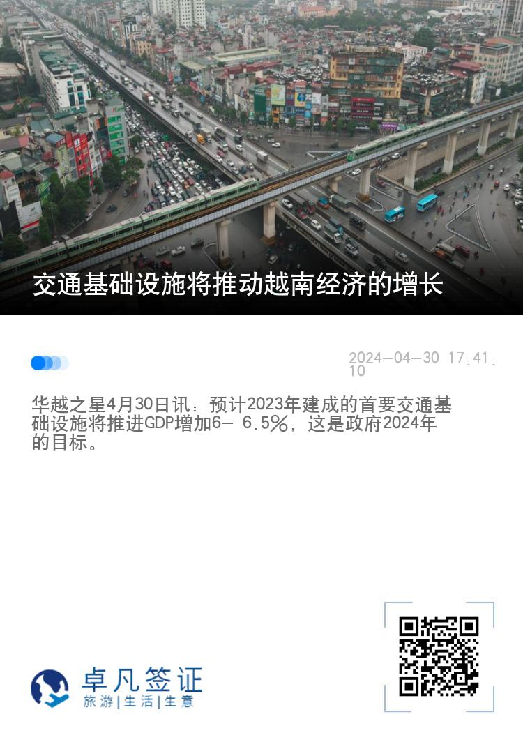交通基础设施将推动越南经济的增长