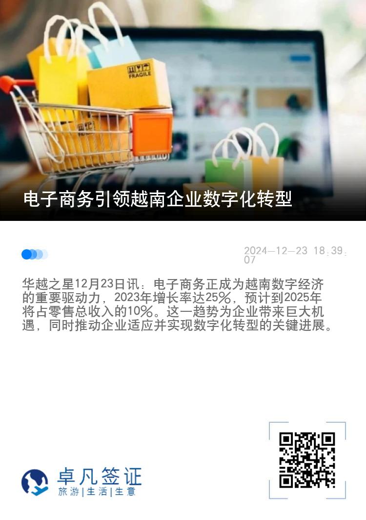 电子商务引领越南企业数字化转型