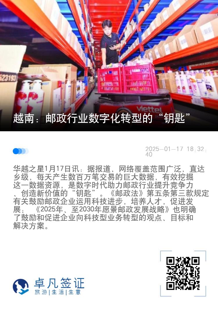 越南：邮政行业数字化转型的“钥匙”