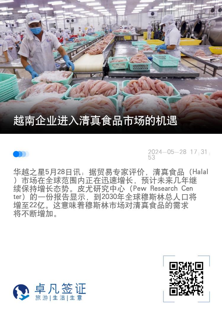 越南企业进入清真食品市场的机遇