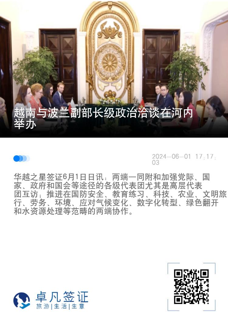 越南与波兰副部长级政治洽谈在河内举办